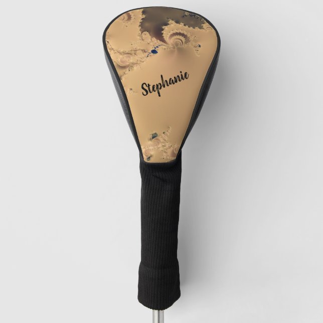 Couvre-club De Golf Monogramme or antique ou nom (Devant)