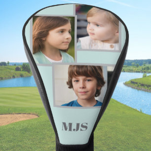 Couvre-club De Golf Monogramme personnalisé avec collage de photos per