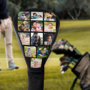 Couvre-club De Golf Monogramme personnalisé de collage photo moderne p