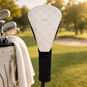 Couvre-club De Golf Monogramme Personnalisé Héritage Nœud Élégant Coqu