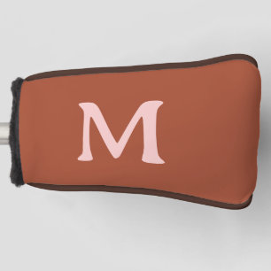 Couvre-club De Golf Monogramme personnalisé orange brûlé