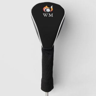 Couvre-club De Golf Monogramme Personnalisé Renard Et Balle Élégants