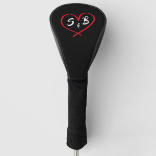 Couvre-club De Golf Monogramme personnalisé Script moderne Cadeau Sain