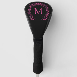 Couvre-club De Golf monogramme rose girly