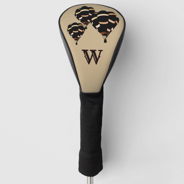 Couvre-club De Golf Monogramme Rustique à air chaud (Devant)