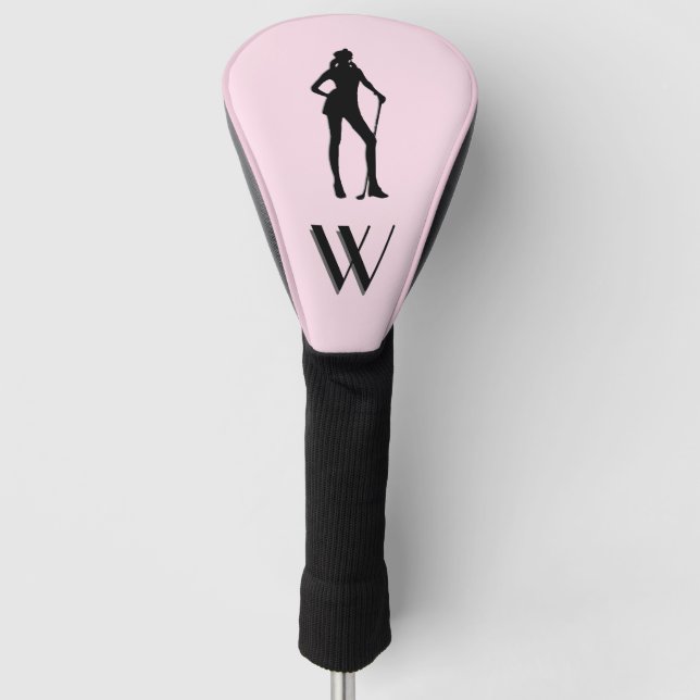 Couvre-club De Golf Monogramme Sport rose féminin Golf (Devant)