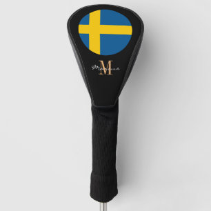 Couvre-club De Golf Monogramme & Suède Drapeau Clubs de Golf Couvertur