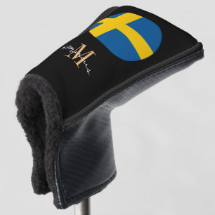 Couvre-club De Golf Monogramme & Suède Drapeau Clubs de Golf Couvertur