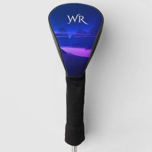 Couvre-club De Golf Monogramme violet de montagne Misty