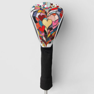 Couvre-club De Golf Mosaic Heart of Love