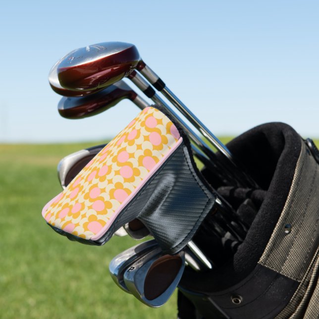 Couvre-club De Golf Motif à fleurs géométrique circulaire du milieu du (In Situ)