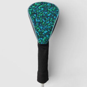 Couvre-club De Golf Motif Abstrait bleu et vert