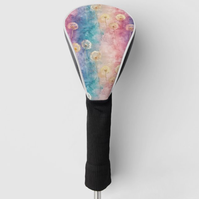 Couvre-club De Golf Motif Abstrait de Pissenlit Vintage (3) (Devant)