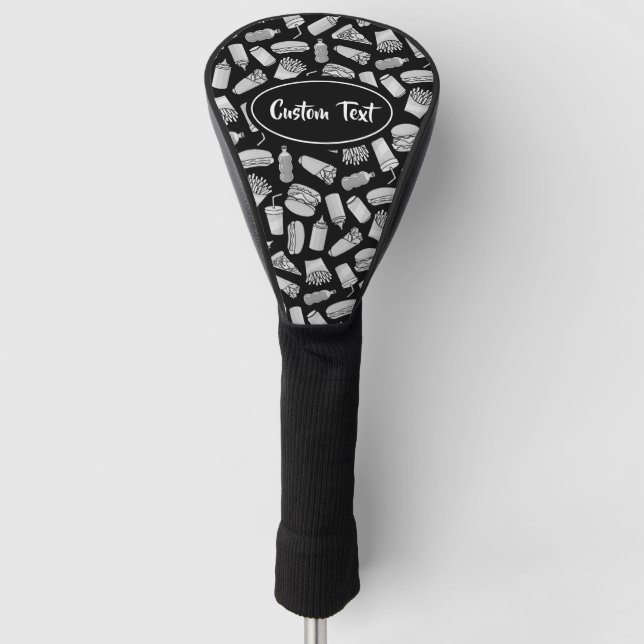 Couvre-club De Golf Motif blanc pour icônes de restauration rapide (Devant)
