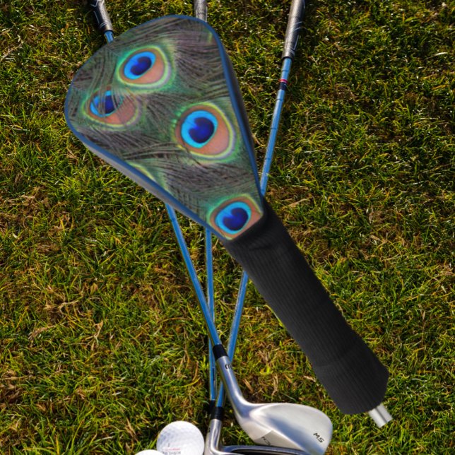 Couvre-club De Golf Motif coloré Peacock Feather Eyespot (In Situ Golfing)