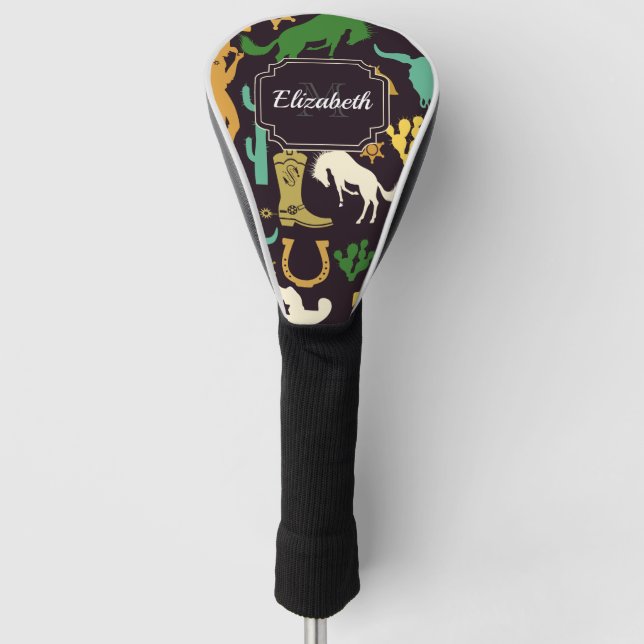 Couvre-club De Golf Motif Cowboy (Devant)