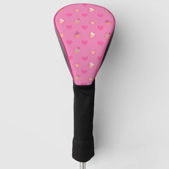 Couvre-club De Golf Motif Cupcake rose (Devant)