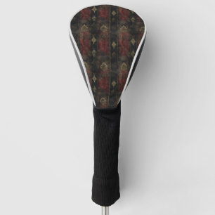 Couvre-club De Golf Motif Damask Noir Or Persan (4)