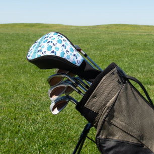 Couvre-club De Golf Motif De Baleines, Baleines Bleues, Votre Nom