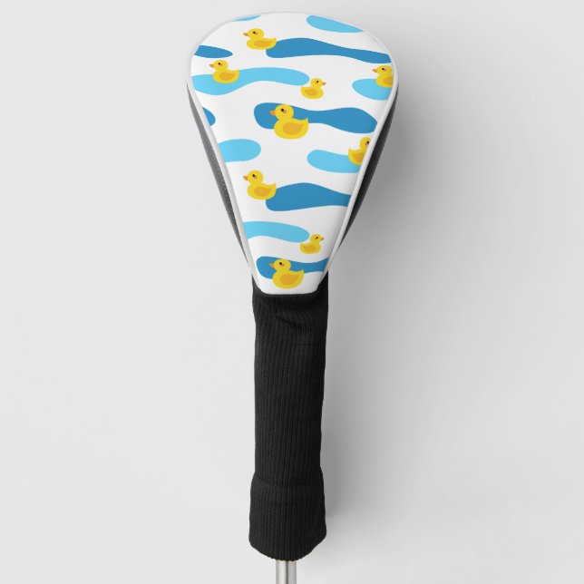 Couvre-club De Golf Motif de canard en caoutchouc jaune (Devant)