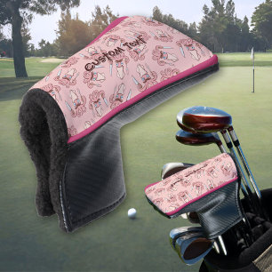 Couvre-club De Golf Motif de dessin de chef calmar