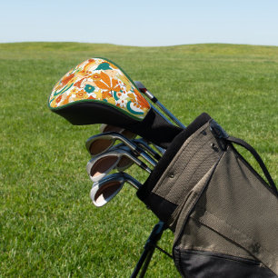 Couvre-club De Golf Motif de fleurs de champignons Super rétro