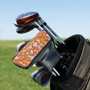 Couvre-club De Golf Motif de fleurs de champignons Vintages rétro