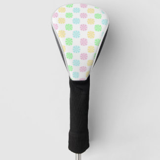 Couvre-club De Golf Motif de fleurs pastel coloré