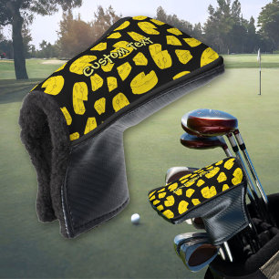 Couvre-club De Golf Motif de fromage jaune Couverture de la tête de go
