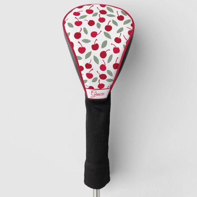 Couvre-club De Golf Motif de fruits de cerise de Preppy (Devant)