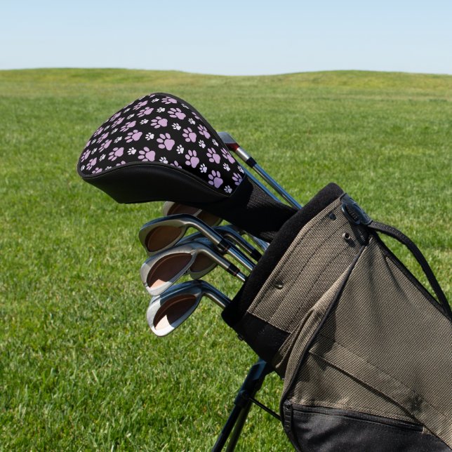 Couvre-club De Golf Motif De Pâtes, Pâtes Lilac, Pâtes De Chien, Empre (In Situ)