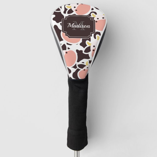 Couvre-club De Golf Motif de vache mûre (Devant)