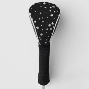 Couvre-club De Golf Motif des étoiles d'argent mignonnes   Toute coule