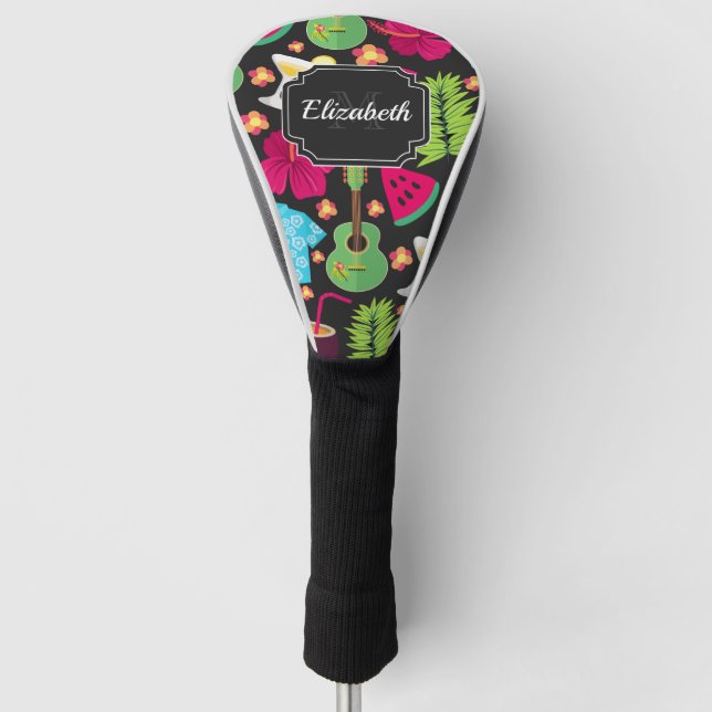 Couvre-club De Golf Motif d'été Hawaii (Devant)