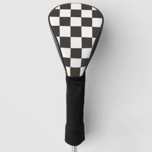 Couvre-club De Golf motif d'indicateur À damiers