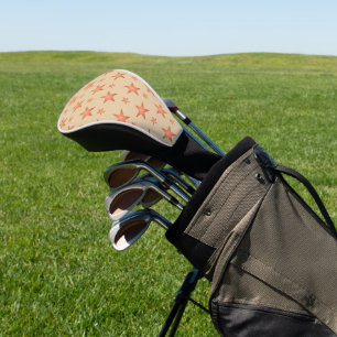 Couvre-club De Golf Motif étoilé en dégradé orange terre cuite