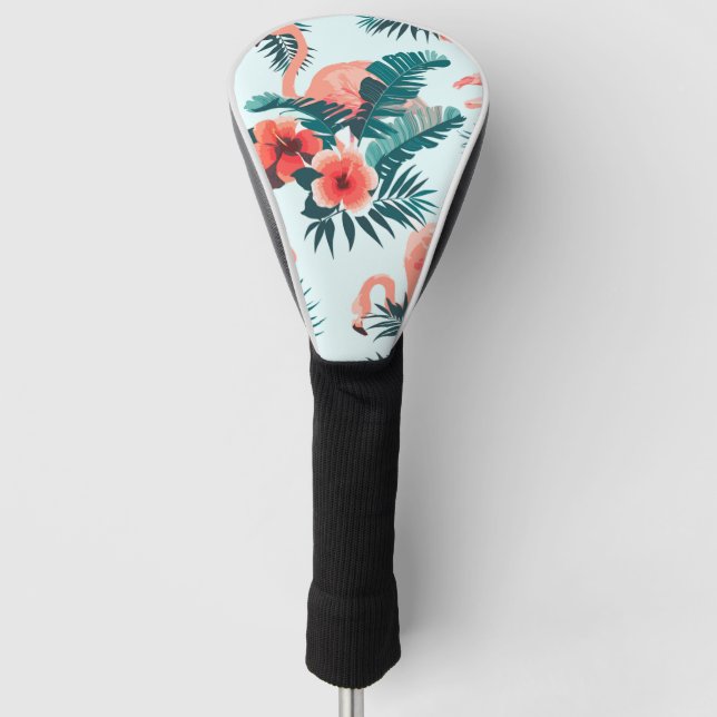 Couvre-club De Golf Motif Flamingo (Devant)