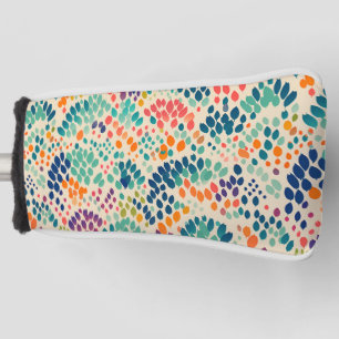 Couvre-club De Golf Motif floral mignon pastel arc-en-ciel