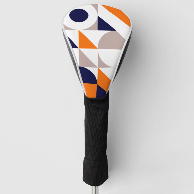 Couvre-club De Golf Motif géométrique inspiré du Bauhaus (Devant)