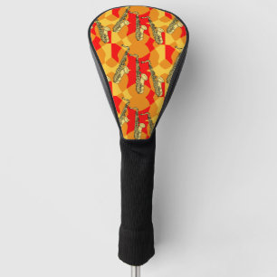 Couvre-club De Golf Motif gris saxophone