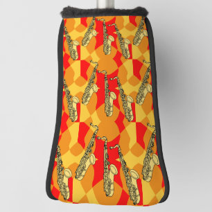 Couvre-club De Golf Motif gris saxophone