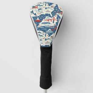 Couvre-club De Golf Motif historique vintage-américain (2)
