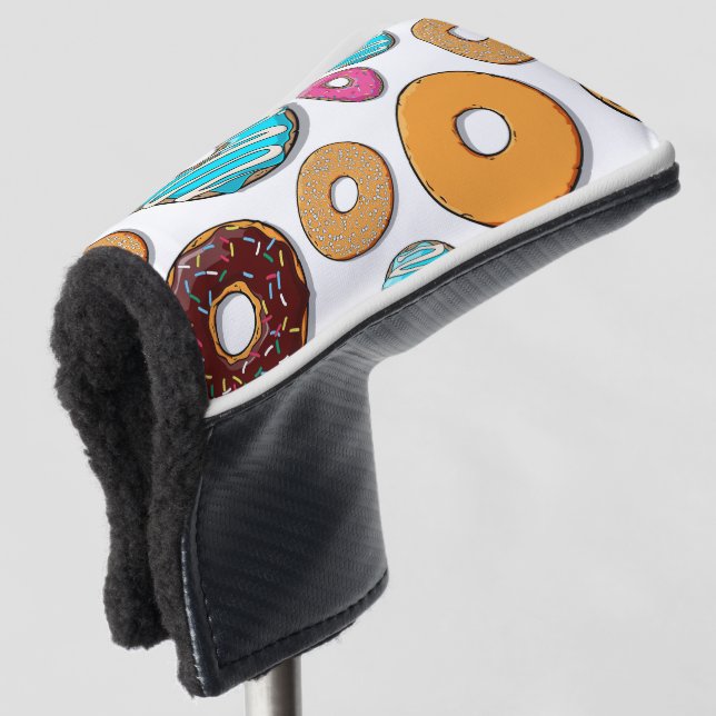 Couvre-club De Golf Motif lunatique de beignet lumineux (Devant 3/4)