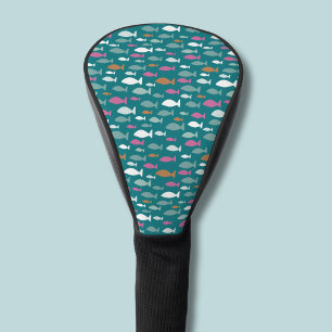Couvre-club De Golf Motif mignon de poisson vert