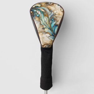 Couvre-club De Golf Motif Paisley Floral de Jardin Feuillu Bleu Vert O