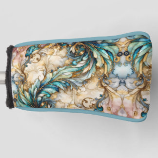 Couvre-club De Golf Motif Paisley Floral de Jardin Feuillu Bleu Vert O