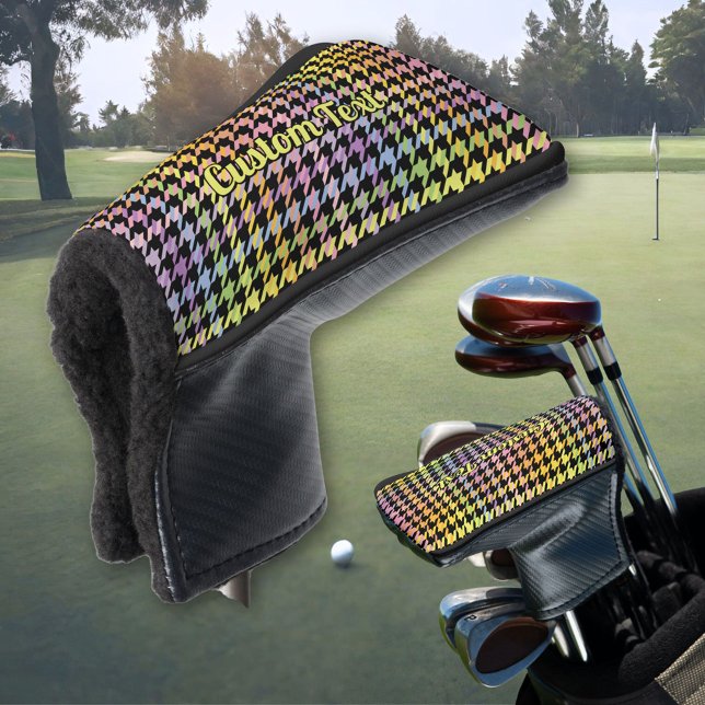 Couvre-club De Golf Motif Rainbow Houndstooth (Créateur téléchargé)