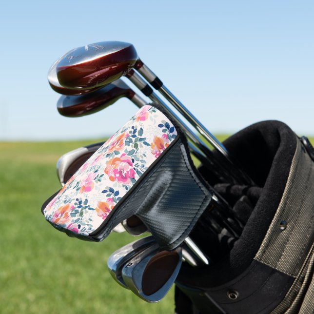 Couvre-club De Golf Motif rose et Turquoise (In Situ)
