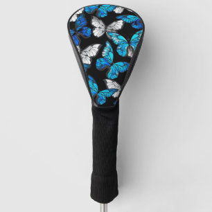 Couvre-club De Golf Motif sans couleur foncée avec papillons bleus Mor