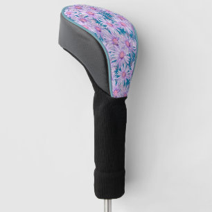 Couvre-club De Golf Motif super Retro Purple Daisy